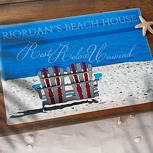 Personalized Beach Door Mat   Rest, Relax & Unwind