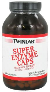Twinlab   Super Enzyme Caps Maximum Strength   200 Capsules