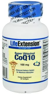 Life Extension   CoQ10 Super Ubiquinol 100 mg.   60 Softgels