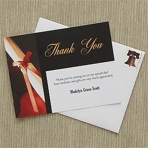 Personalized Graduation Thank You Cards   Diploma