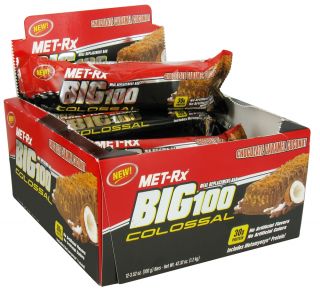 MET Rx   Big 100 Colossal Meal Replacement Bar Chocolate Caramel Coconut   3.52 oz.