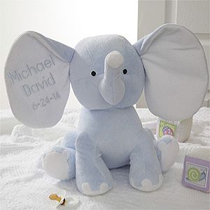 Personalized Plush Blue Elephant Stuffed Animal