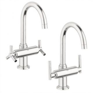 Grohe Atrio High Spout Lavatory Centerset   Infinity Brushed Nickel