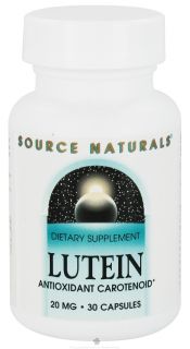Source Naturals   Lutein 20 mg.   30 Capsules