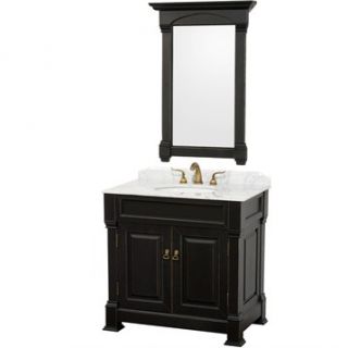 Andover 36 Traditional Bathroom Vanity Set by Wyndham Collection   Black