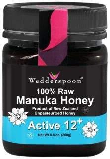 Wedderspoon Organic   Manuka Honey Unpasteurized Active 12+   8.8 oz.