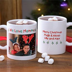 Personalized Photo Holiday Ceramic Mug   Loving You