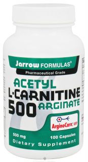 Jarrow Formulas   Acetyl L Carnitine Arginate 500 mg.   100 Capsules