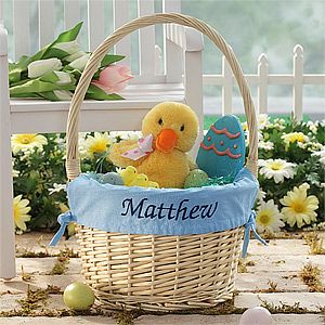 Blue Personalized Easter Baskets for Boys