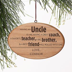 Personalized Family Christmas Ornaments   Special Uncle