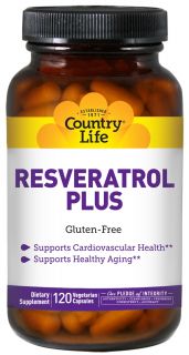 Country Life   Resveratrol Plus   120 Vegetarian Capsules