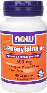 NOW Foods   L Phenylalanine 500 mg.   60 Capsules