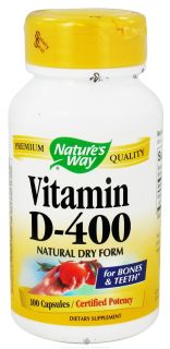 Natures Way   Vitamin D 400  Natural Dry Form   100 Capsules