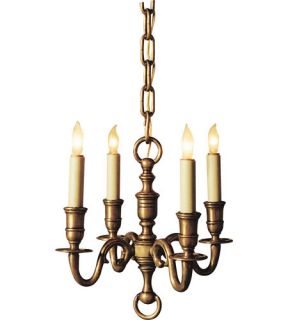 E.F. Chapman English 4 Light Chandeliers in Antique Burnished Brass CHC1120AB