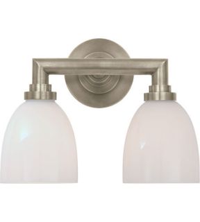 E.F. Chapman Wilton 2 Light Bathroom Vanity Lights in Antique Nickel SL2842AN WG