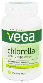 Vega   Chlorella 500 mg.   300 Tablets