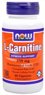 NOW Foods   L Carnitine Pharmaceutical Grade 250 mg.   60 Capsules