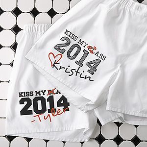 Personalized Graduation Boxer Shorts   Kiss My Class