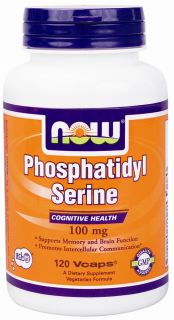 NOW Foods   Phosphatidyl Serine Cognitive Health 100 mg.   120 Vegetarian Capsules