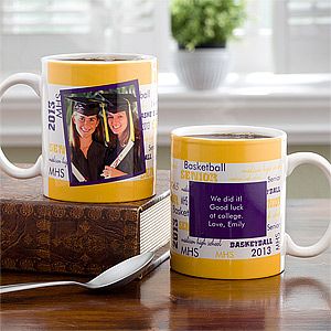 Personalized Photo Graduation Coffee Mugs   School Spirit