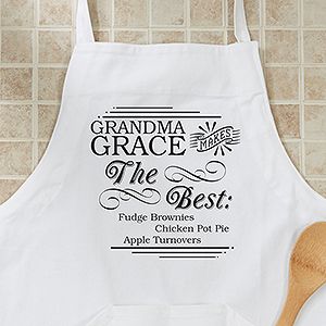 Mothers Day Gifts    Personalized Kitchen Aprons   She Makes The Best