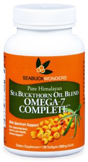 Seabuck Wonders   Sea Buckthorn Oil Blend Omega 7 Complete 500 mg.   120 Softgels