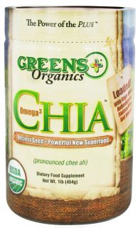 Greens Plus   Organic Omega 3 Chia Seed Superfood   1 lb.