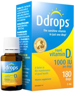 Ddrops   Liquid Vitamin D3 180 Drops 1000 IU   0.17 oz.