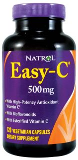 Natrol   Easy C Vitamin C with Bioflavonoids 500 mg.   120 Vegetarian Capsules