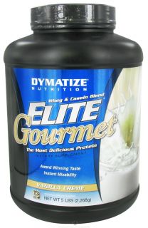 Dymatize Nutrition   Elite Gourmet Protein Whey & Casein Blend Powder Vanilla Creme   5 lbs.