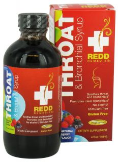 Redd Remedies   Throat & Bronchial Syrup Berry   4 oz.