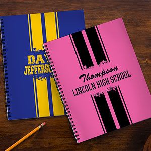 Personalized School Notebooks   School Spirit