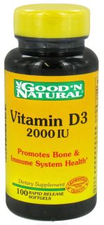 Good N Natural   Vitamin D3 Once Daily Formula 2000 IU   100 Softgels