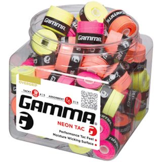 Gamma Neon Tac Overgrip Jar of 60 Gamma Tennis Overgrips