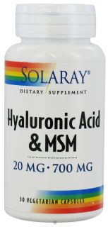 Solaray   Hyaluronic Acid & MSM   30 Vegetarian Capsules