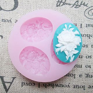 Three Holes Oval Flower Silicone Mold Fondant Molds Sugar Craft Tools Resin flowers Mould Molds For Cakes