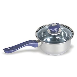 4 QT Stainless steel Saucepan with Plastic Handle and Cover, Dia 16cm x H15cm