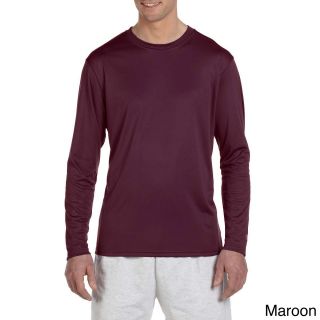 Champion Champion Mens Double Dry Performance Long Sleeve T shirt Brown Size XXL