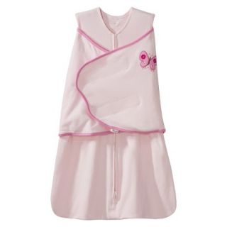 HALO SleepSack Swaddle 100% Cotton  Pink with Butterfly  Newborn (6 12 pounds)