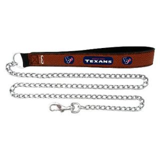 Houston Texans Football Leather 3.5mm Chain Leash   L