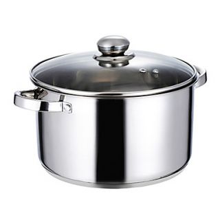 5 QT Stainless steel Soup Pot with Glass Cover, Dia 20cm x H14cm