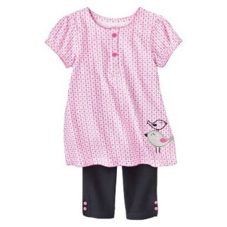 Just One YouMade by Carters Girls 2 Piece Set   Pink/Black NB