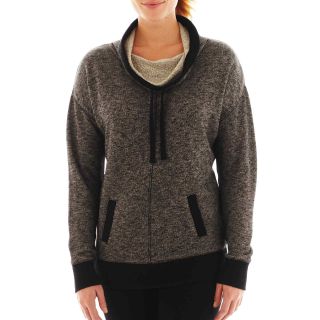 Xersion Cowlneck Sweatshirt   Talls, Black, Womens
