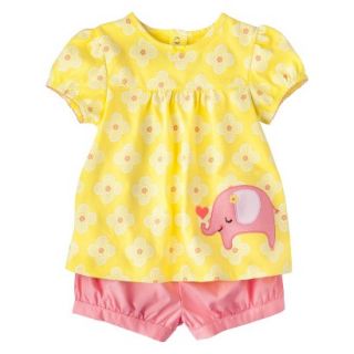 Just One YouMade by Carters Girls 2 Piece Set   Pink/Yellow 9 M