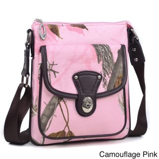 Realtree Camouflage/ Pink Messenger Crossbody Bag