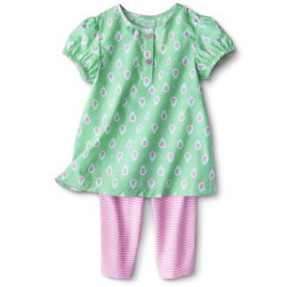 Just One YouMade by Carters Girls 2 Piece Set   Light Green/White 9M