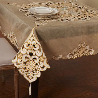 59X59 Modern Style Gold Floral Table Cloth
