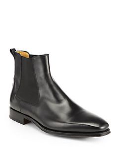  Collection Leather Chelsea Boots   Black