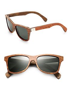 Shwood Canby Redwood & Walnut Wayfarer Sunglasses   Red Wood