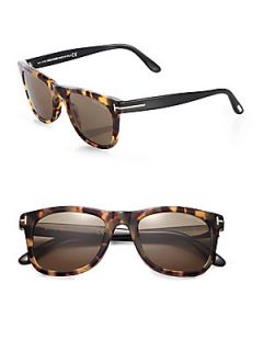 Tom Ford Eyewear Leo Oversized Square Sunglasses   Tortoise